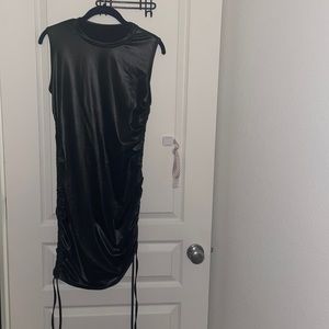Black pleather dress. L.